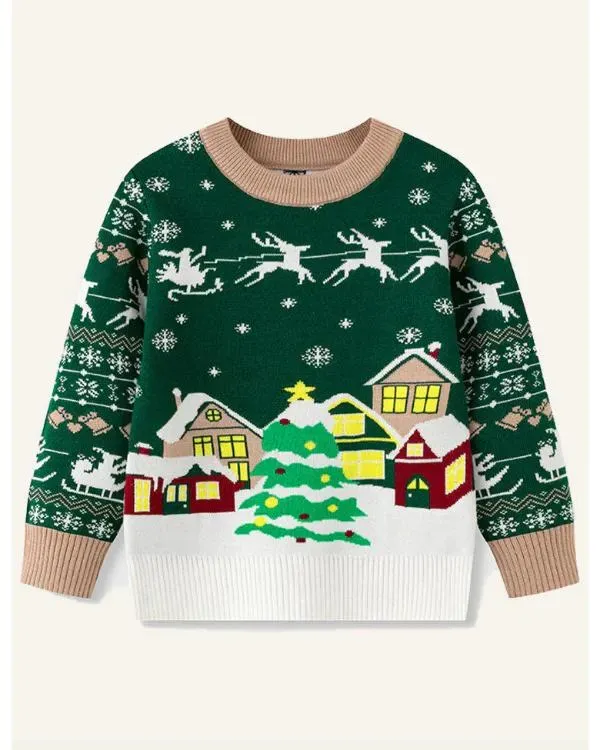 Christmas Tree Green Sweater