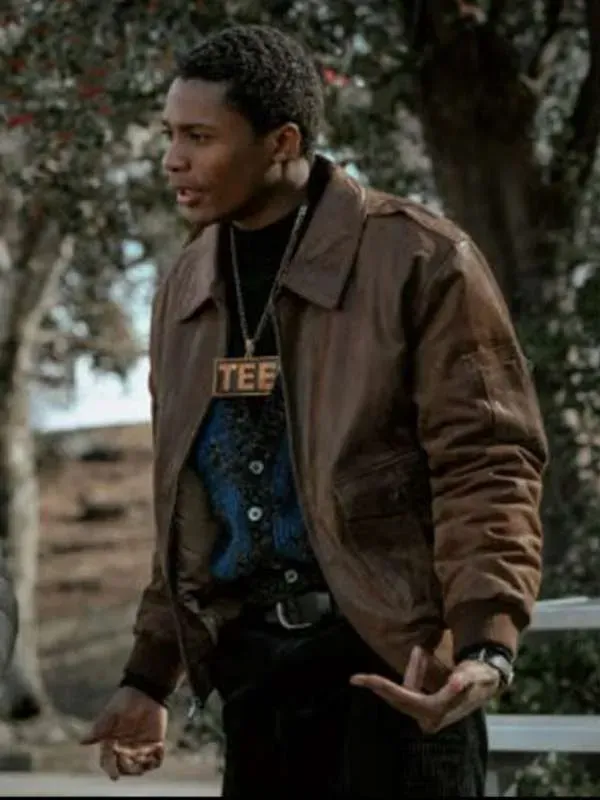 BMF Da’Vinchi Brown Bomber Leather Jacket