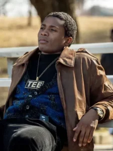 BMF Da’Vinchi Brown Bomber Leather Jacket