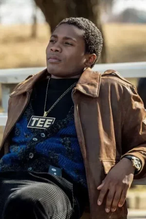 BMF Da’Vinchi Brown Bomber Leather Jacket