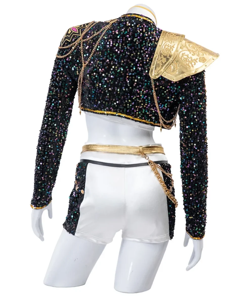 Hunters Rumi Golden Black Dance Outfit Cosplay Costume