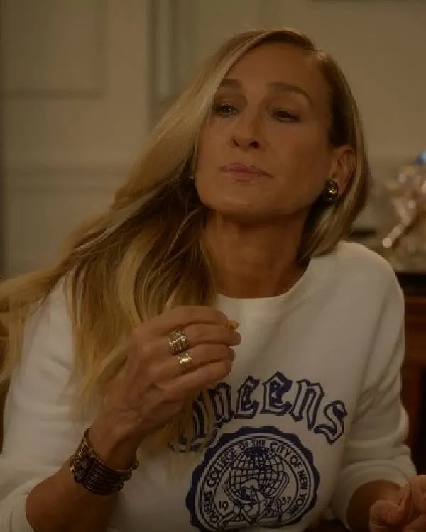 Just Like That Sarah Jessica Parker Crewneck Queens College Sweatshirt