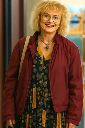Maxine Peake I Swear Maroon Jacket