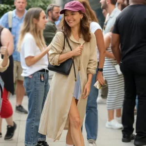 New York Natalie Portman Beige Coat