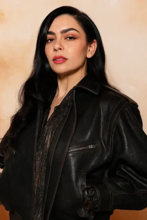 Paris Fashion Week 2025 Charli XCX Leather Jacket