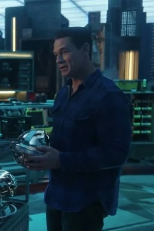 Peacemaker John Cena Blue Plaid Shirt