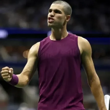 Carlos Alcaraz 2025 US Open Purple Top