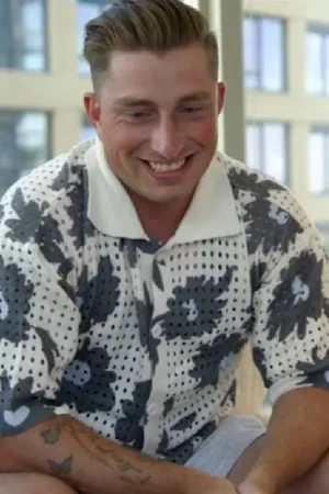 Baylen Out Loud Colin Dooley Floral Crochet Shirt