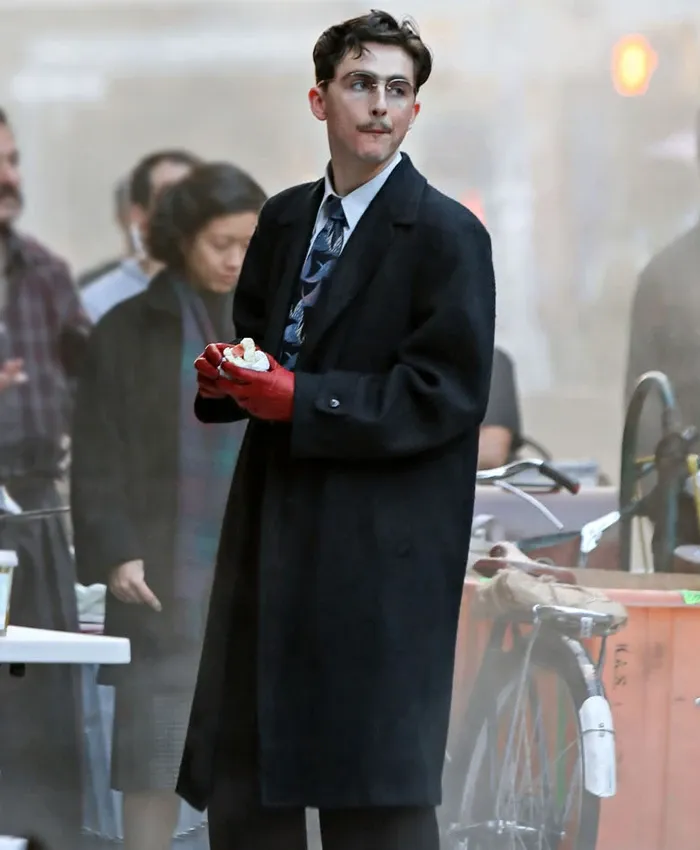 Marty Supreme 2025 Timothée Chalamet Black Coat