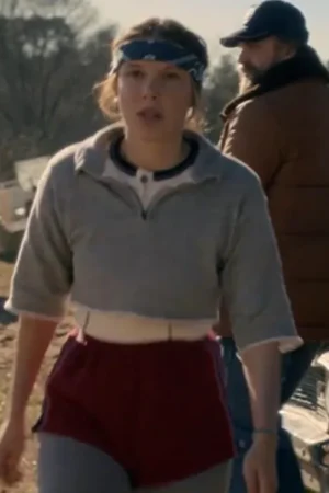 Stranger Things S05 Millie Bobby Brown Cropped Polo Sweatshirt