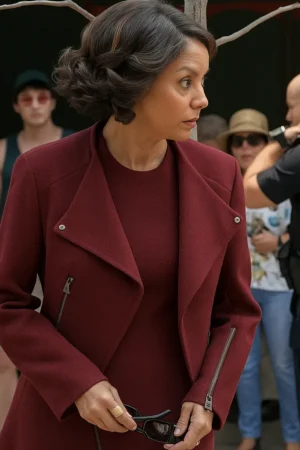 Boston Blue Mae Silver Maroon Jacket