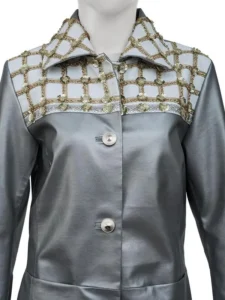 Emily In Paris S02 Lily Collins Silver Coat