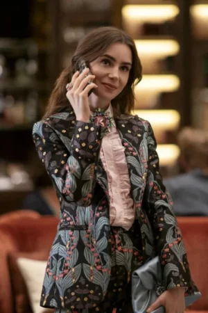 Emily In Paris S4 Lily Collins Floral Blazer