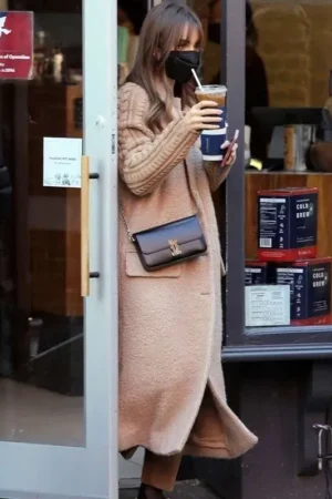 Emily in Paris Season 3 Lily Collins Long Beige Coat