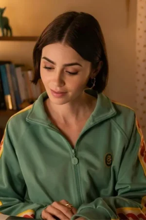 Emily-in-Paris-Season-5-Lily-Collins-Green-Track-Jacket
