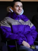 Marty Supreme Timothée Chalamet Purple Puffer Jacket