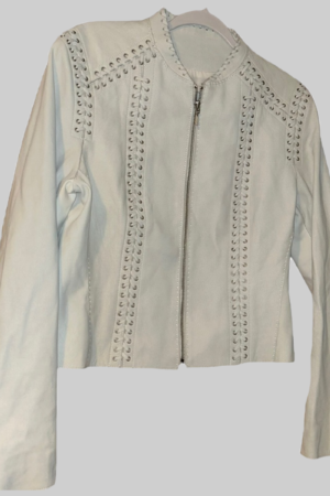 Billions S02 Lara Axelrod White Leather Jacket