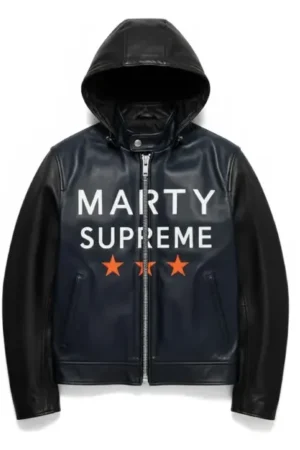 Marty Supreme Hooded Leather Jacket