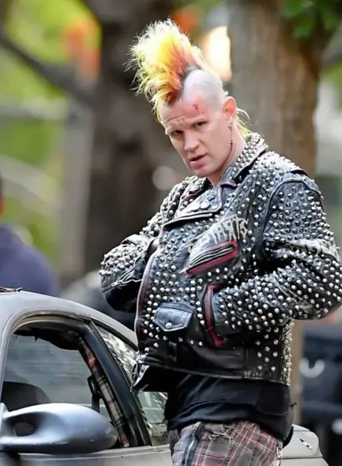 Caught Stealing 2025 Matt Smith Studded Leather Jacket