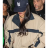 Saturday Night Live S51 Rihanna Cream and Navy Blue Track Jacket