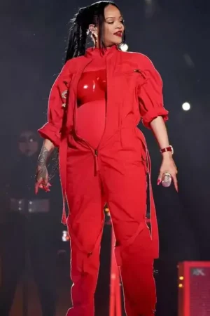 Super Bowl Halftime 2023 Rihanna Red Jumpsuit