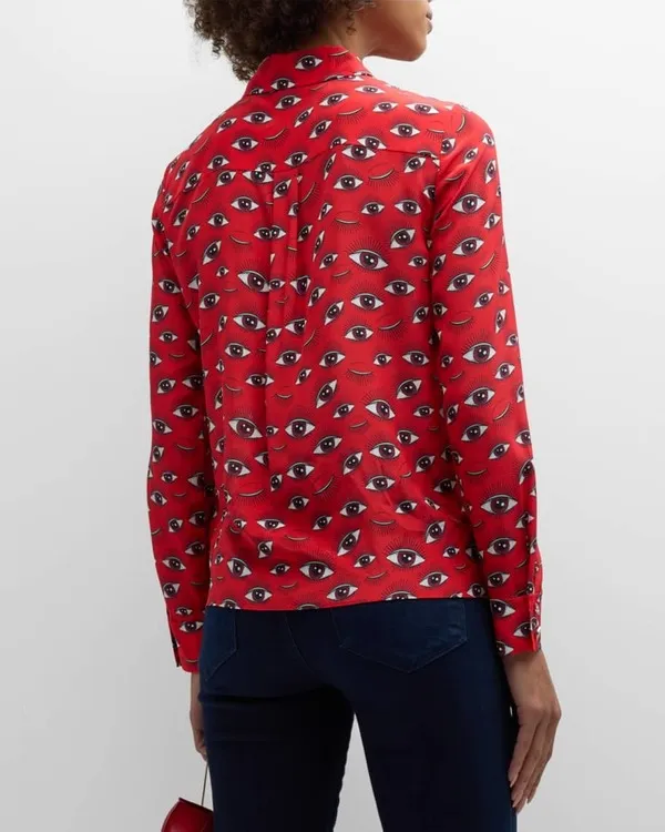 Shrinking S02 Jessica Williams Red Eye Print Top3
