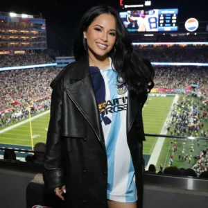 Super Bowl LX Becky G Leather Coat