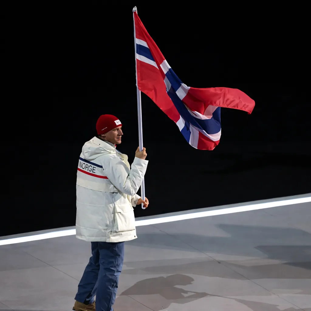 Winter Olympics 2026 Team Norway Off White Hooded Jacket