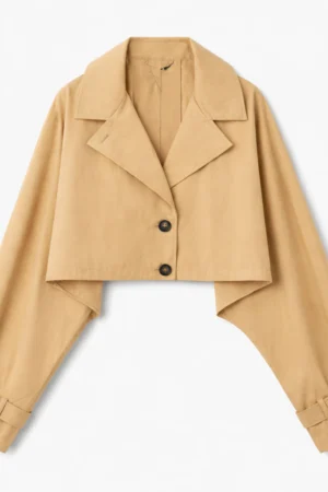 XO Kitty S3 Cropped Trench Coat